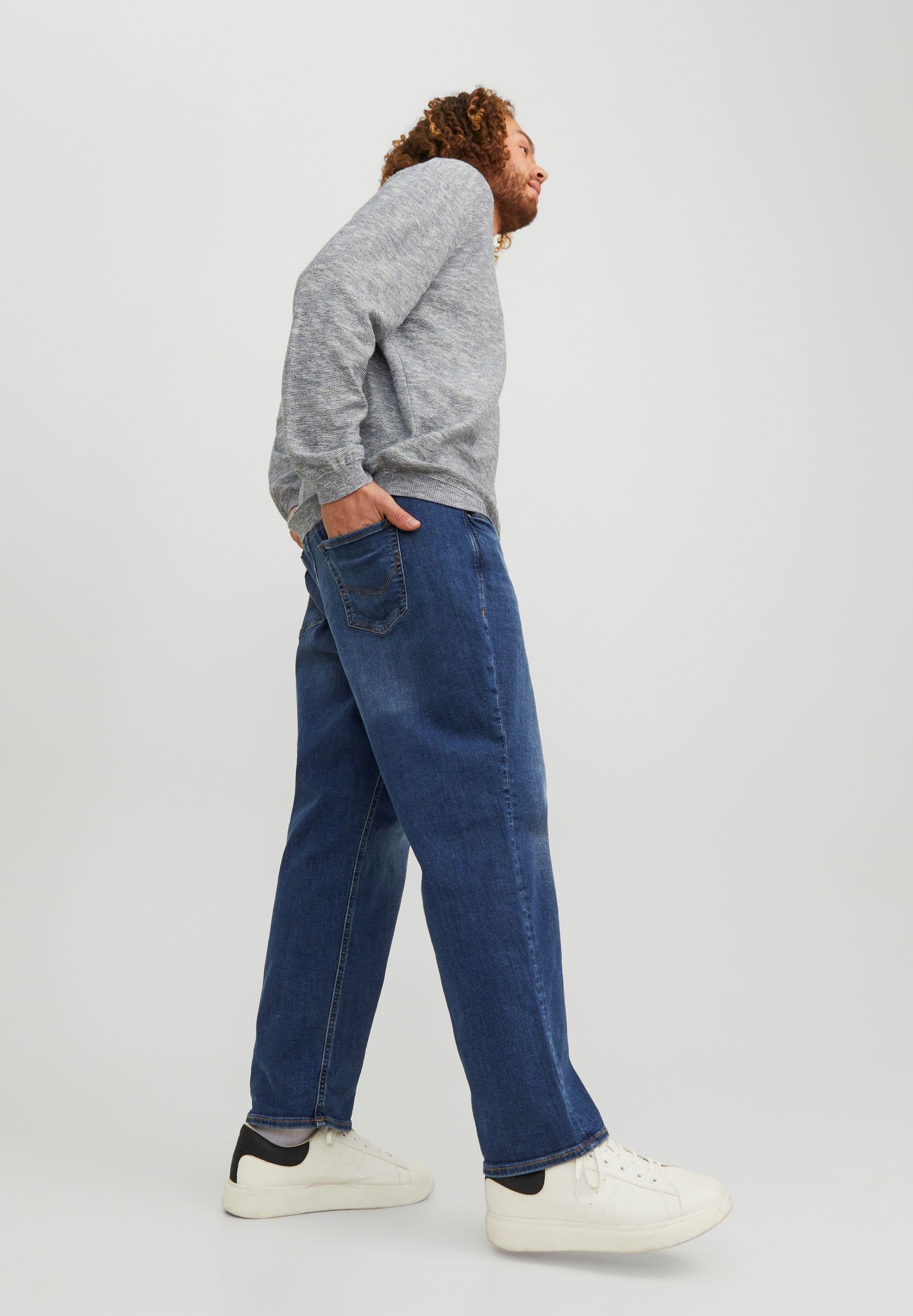 Jack & Jones jeans met rechte pijpen - blauwe denim