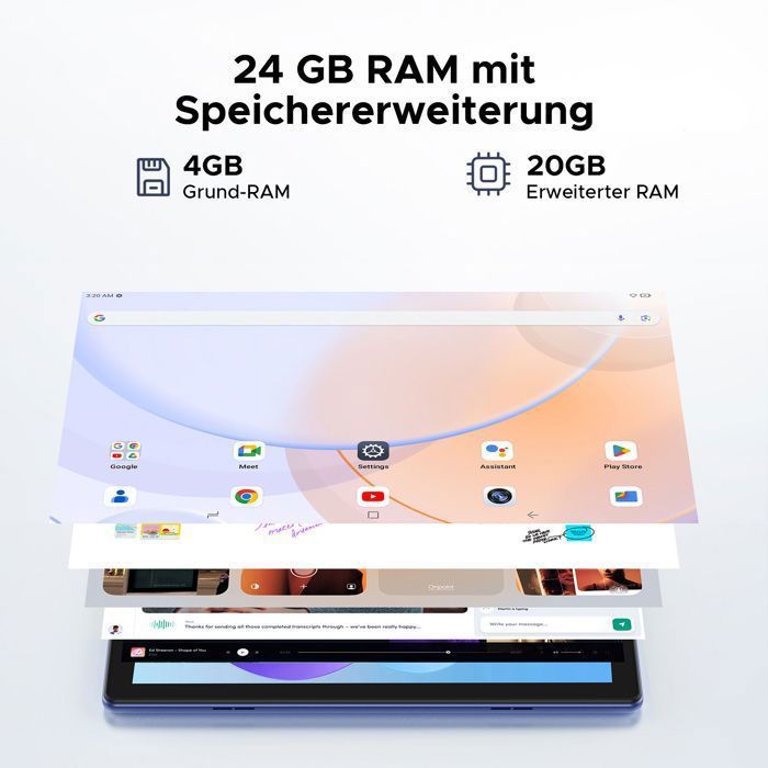 Tablette tactile 10 pouce DOOGEE U10 Android 16 16 Go + 128 Go Widevine L1 Batterie 5060mAh WiFi6 Widevine L1 - Violet