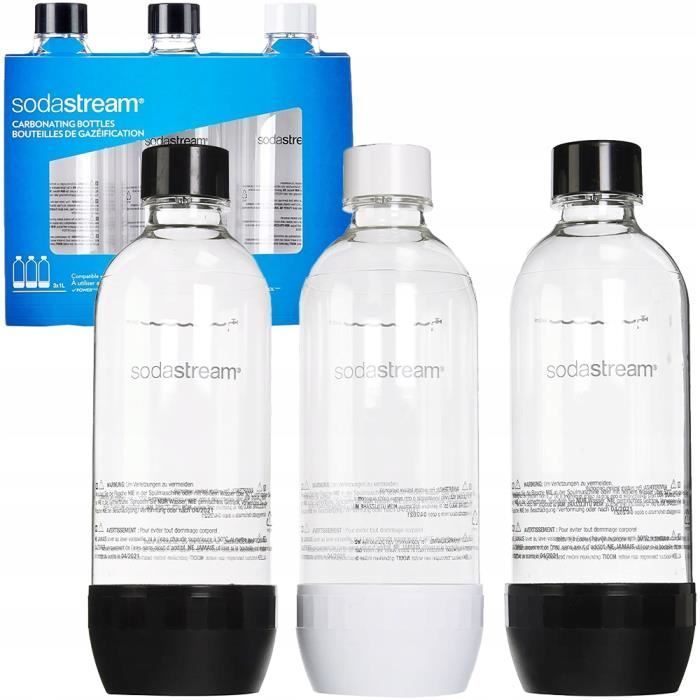 Bottiglie - SodaStream - Confezione da 3 x 1L - Compatibili con Jet Cool, Terra, Spirit, Fizzi, Easy Source e One Touch - Riutilizzabili