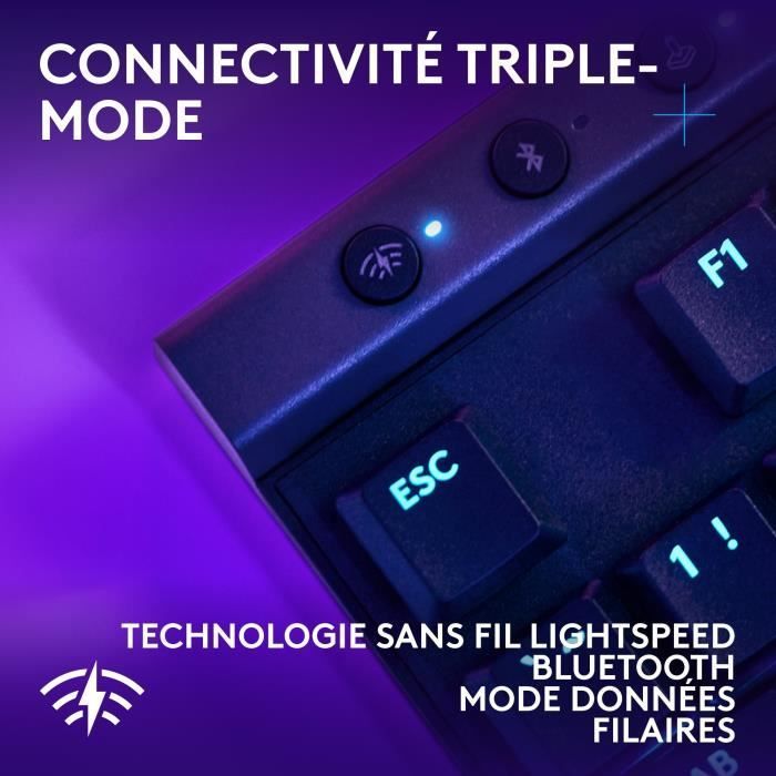 Tastiera da gioco - Wireless - Logitech G - G515 TKL Lightspeed - AZERTY - Interruttori meccanici lineari - Retroilluminata - Nera