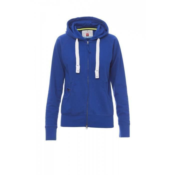 Women's sweatshirt - Payper - Hawaii+ - Fitted cut - Full zip - Royal blue