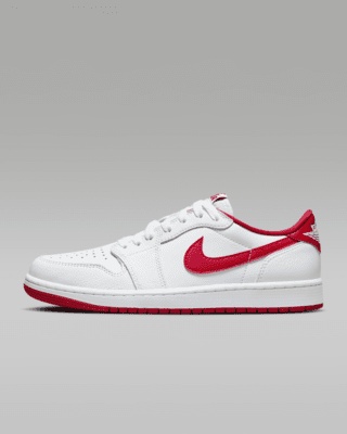 Air Jordan 1 Low OG 'White/Red' Men's Shoes
