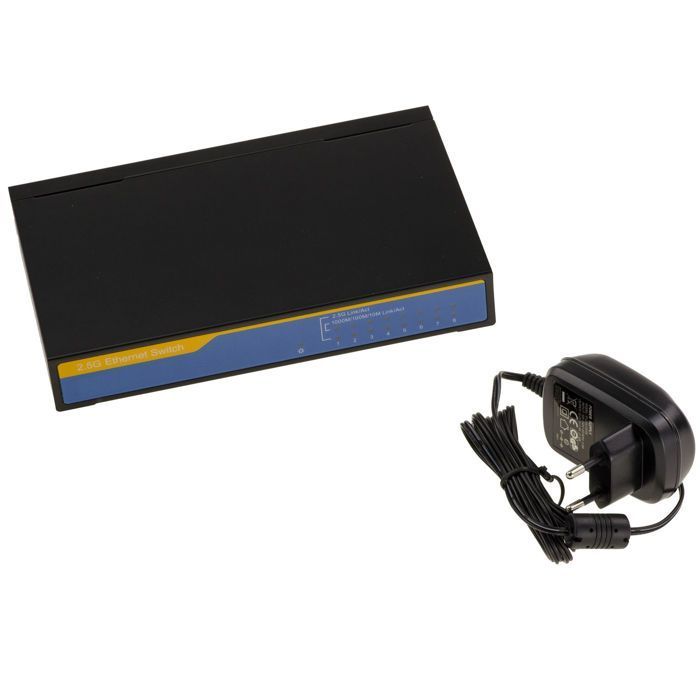 KALEA-INFORMATIQUE Switch Réseau 2.5 LAN GIGABIT ETHERNET 10 100 1000 Mbps 1G 2.5G - 8 Ports RJ45 - Bande passante 40Gbps