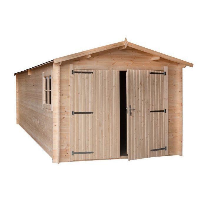 Holzgarage, 28 mm dick, Nutzfläche 17,42 m², INT013