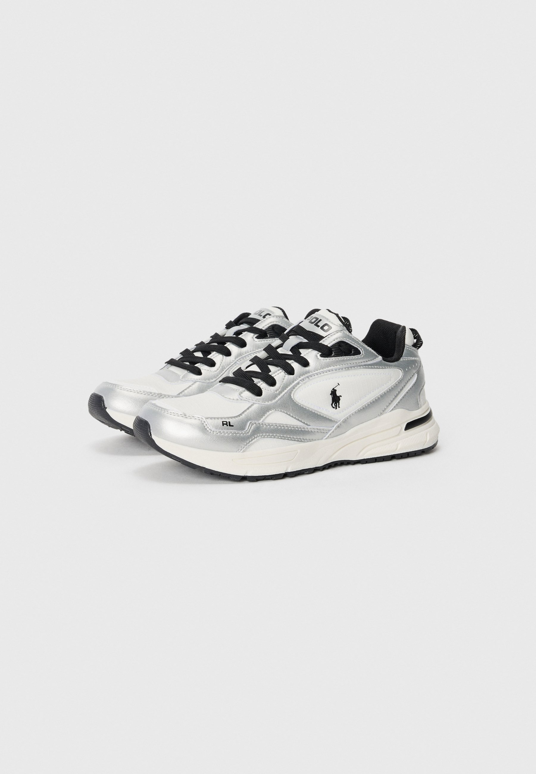 Polo Ralph Lauren TRACKSTER 275 UNISEX - Sneakers - wit/zilverkleurig