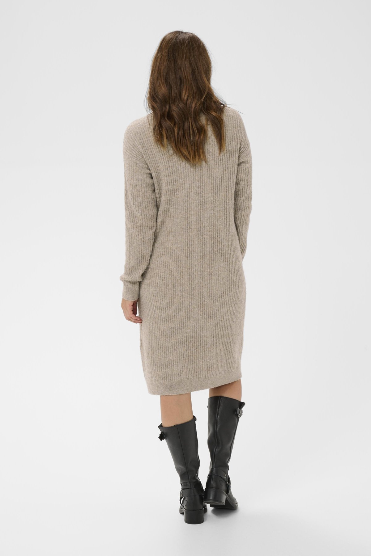 Bon'A Parte AMELIA - Abito in maglia - grigio tortora melange