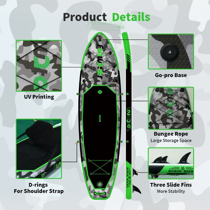 Tavola da paddle gonfiabile Funwater con accessori, portata massima 150 kg (330 libbre) - SUPFW10A