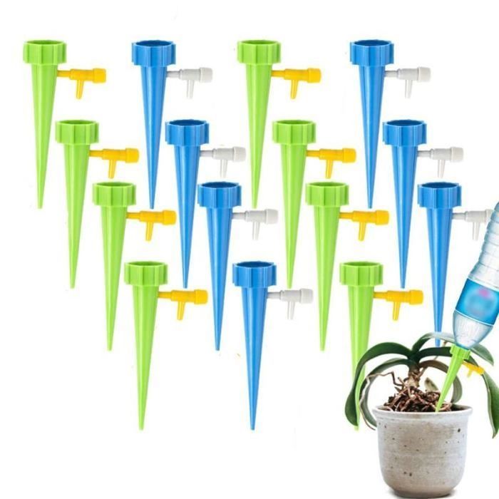 28 kits de riego por goteo, sistema de riego automático tipo botella para plantas, riego por goteo ajustable para macetas.