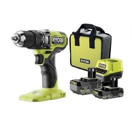 RYOBI - Taladro/atornillador de impacto sin escobillas ONE+ de 18 V y 54 Nm - 2 baterías de 4 y 2 Ah, cargador y bolsa de transporte - RPD18BL1-2C42S