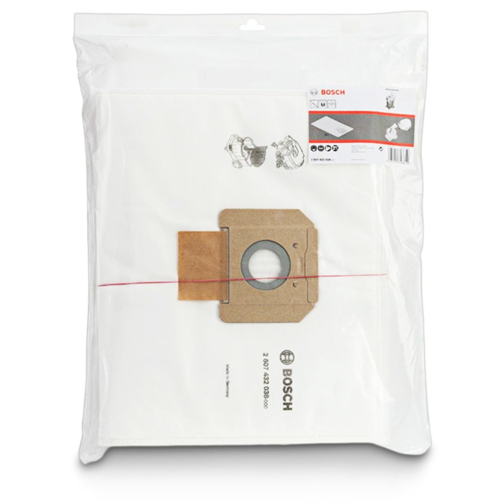 Conjunto de 5 sacos de filtro de lã para aspirador de pó BOSCH 2607432038