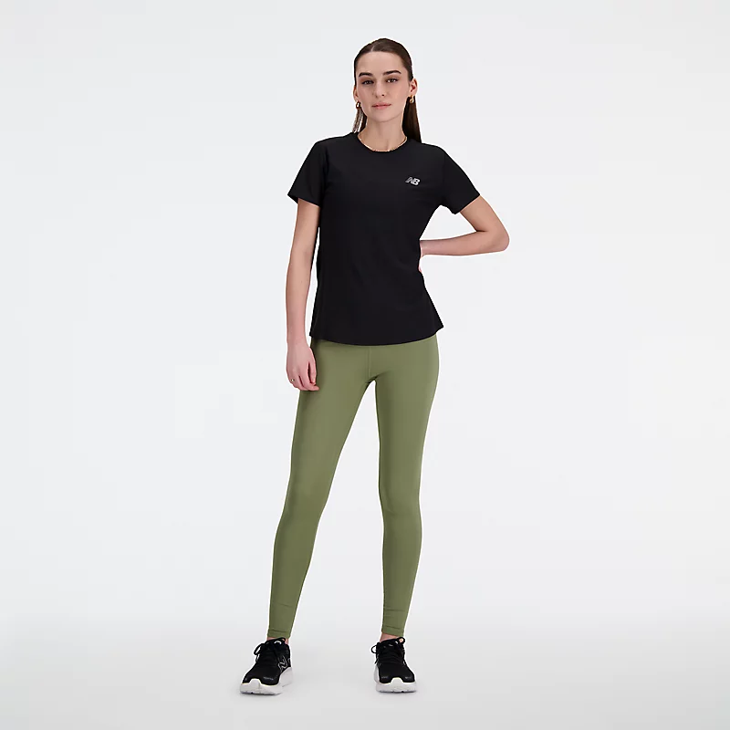 Damska koszulka żakardowa Slim T-shirt - CZARNY