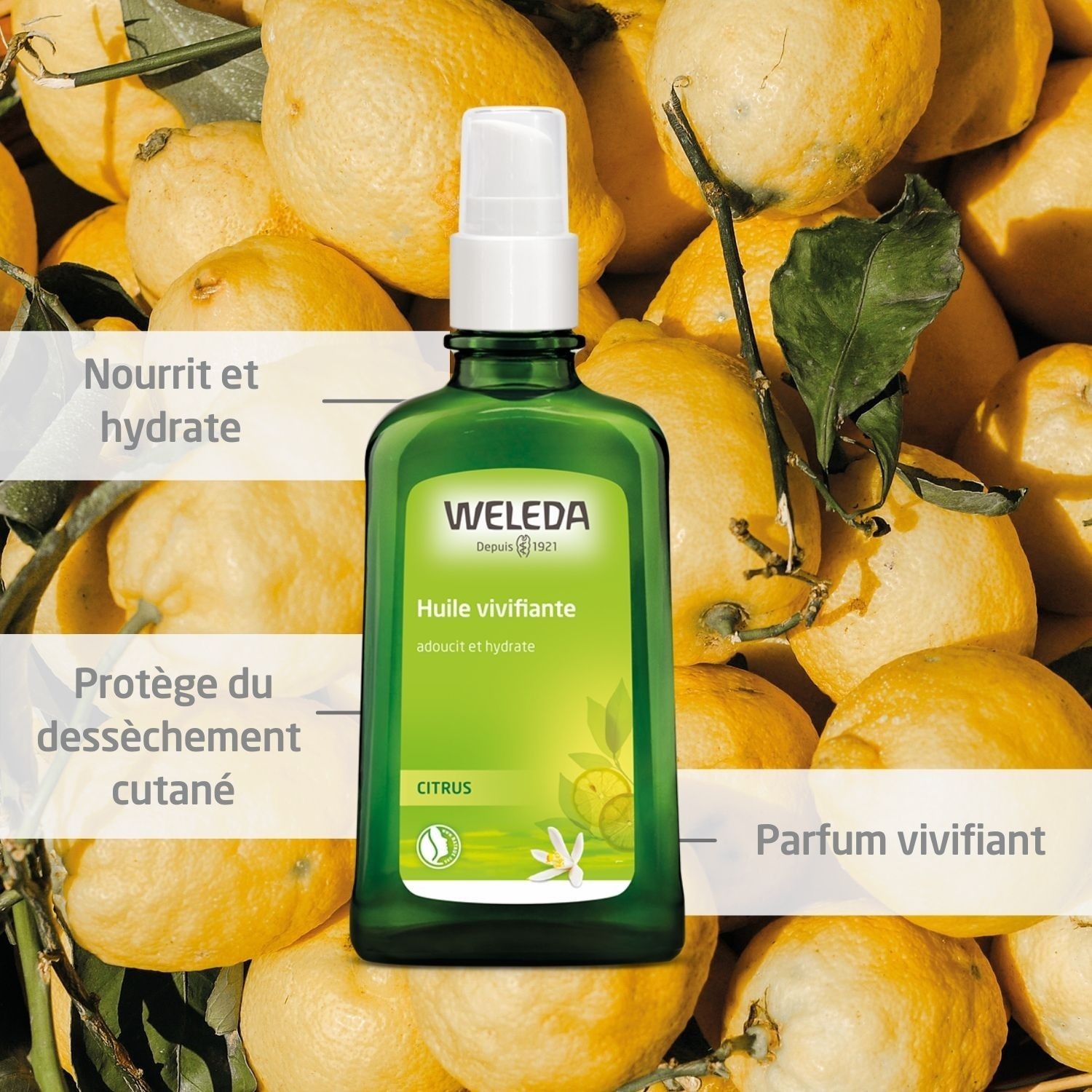 Weleda Citrus Huile vivifiante - 100 ml (flacon pompe)
