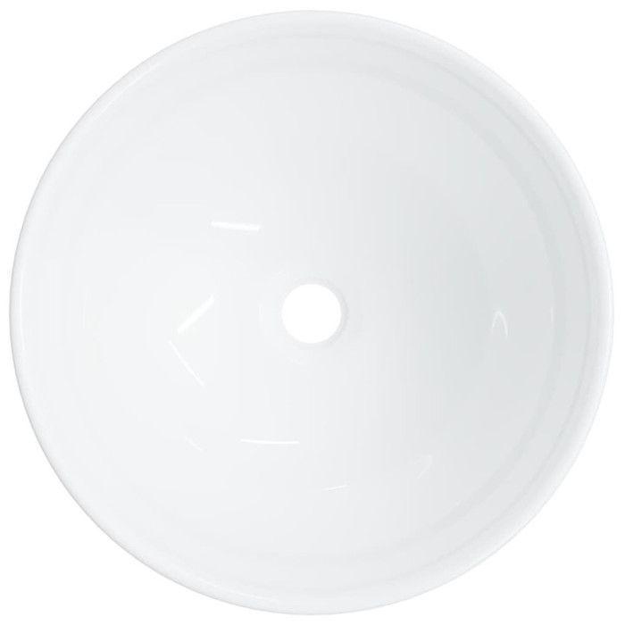 Lavabo - Blanco - 28x28x10 cm - Cerámica - Resistente a los arañazos - Fácil de limpiar