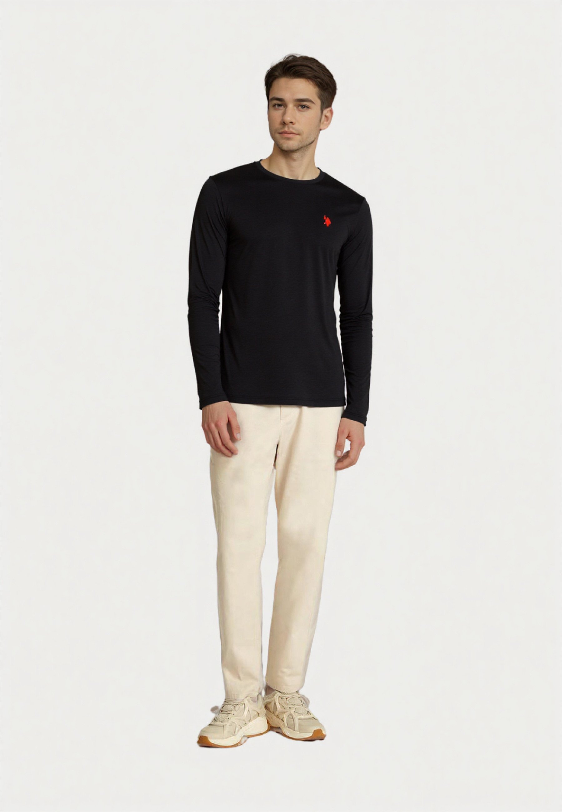 T-shirt à manches longues US Polo Assn. - noir