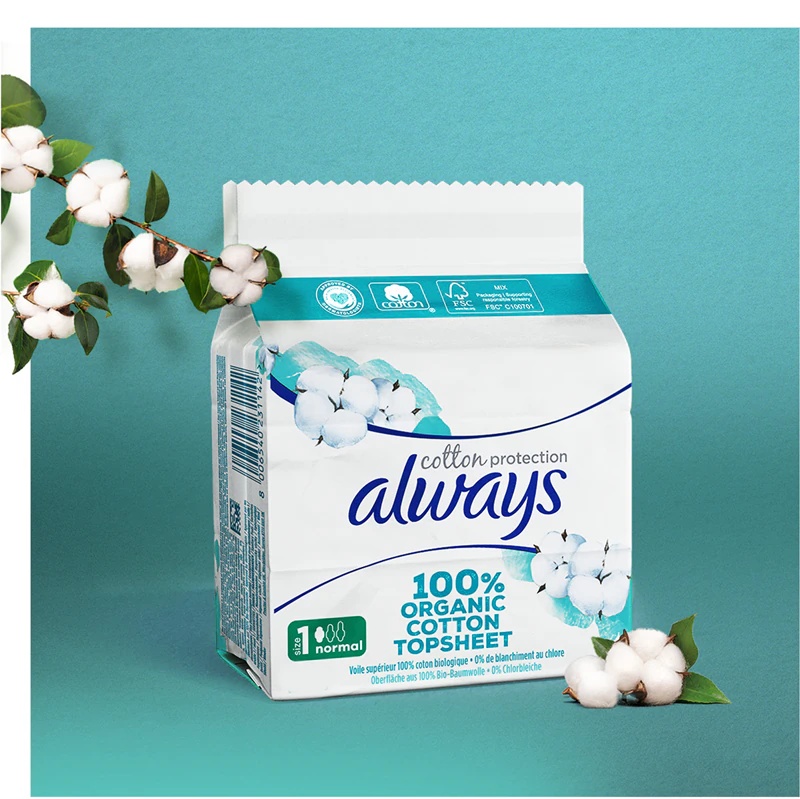 Nočni vložki Always Cotton Protection brez dišav