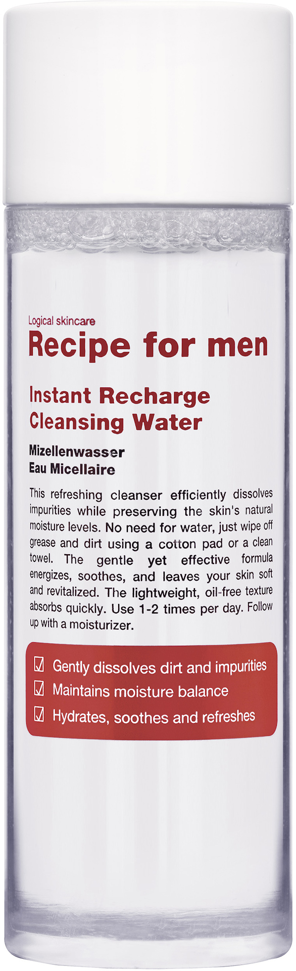 Instant Recharge voda za čišćenje 100 ml - Recept za muškarce