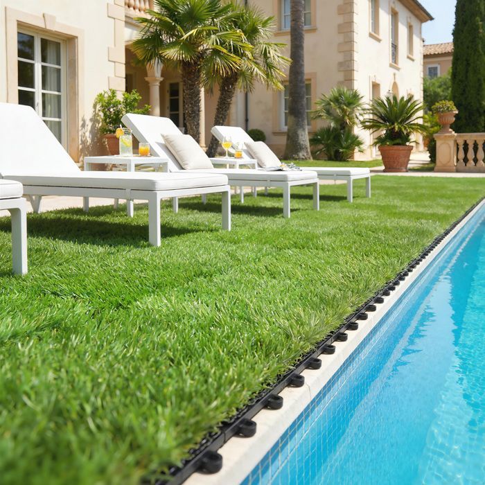 Gazon synthétique - pelouse artificielle - Outsunny - 22 pièces dalle gazon clipsable DIY auto-drainant pour balcon jardin - vert