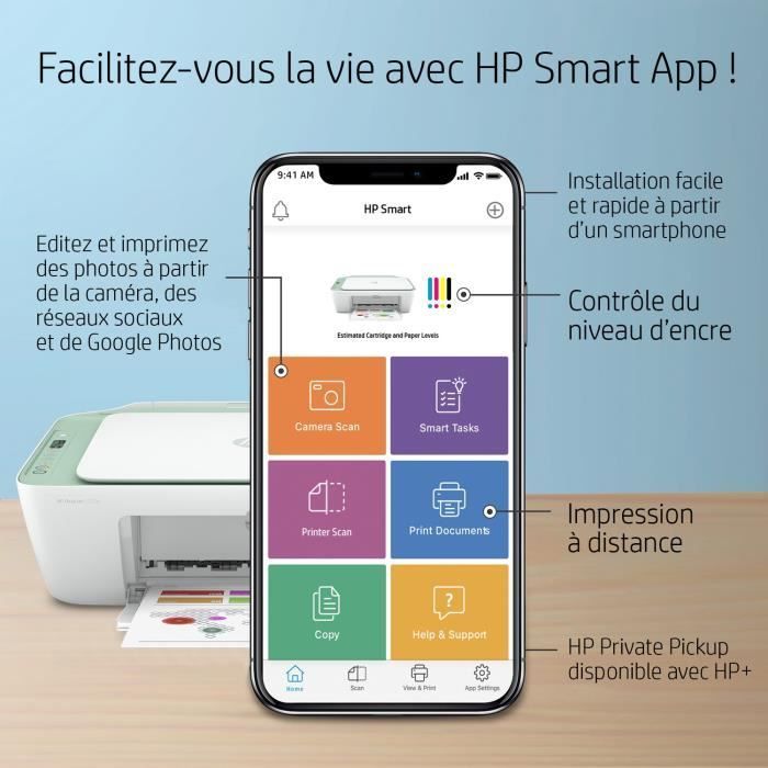 HP DeskJet 2722e All-in-One Color Inkjet Printer