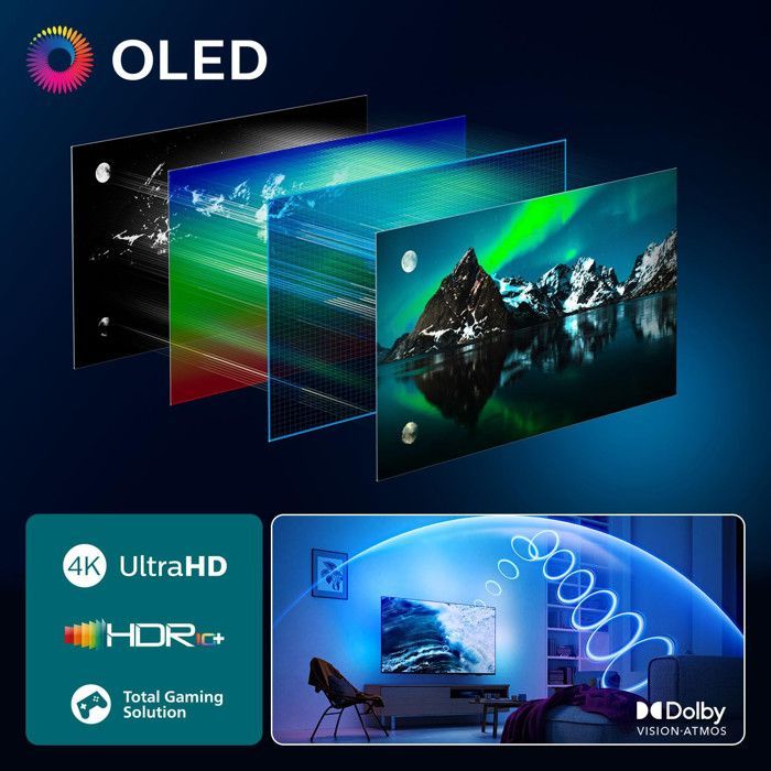 Televisor inteligente OLED 4K Philips 77OLED770 de 77