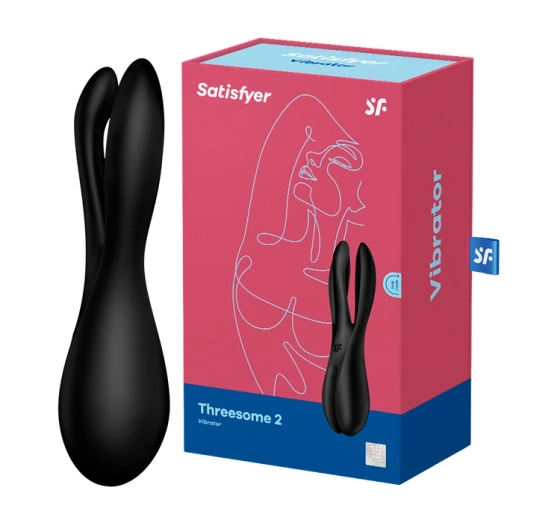 Satisfyer Threesome 2 wibrator z trzema elastycznymi ramionami Black