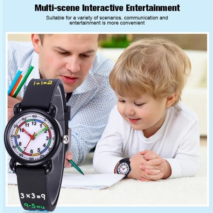 Children's Watch - JN - 3D Waterproof Watch - PVC Strap - Round Dial - Trendy Style