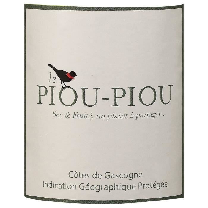 Piou Piou des Vignes Côtes de Gascogne - Vino blanco seco 2023 x6