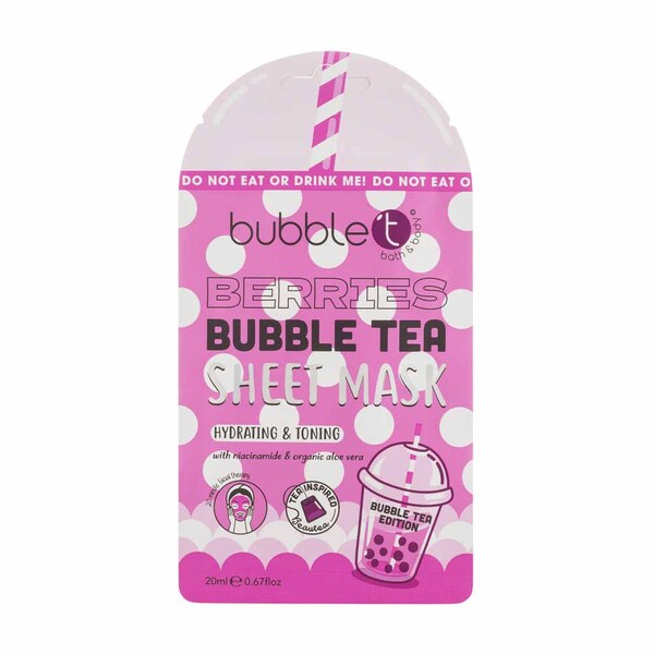 Bubble T Cosmetics bogyós arcmaszk (10 db-os kiszerelés)