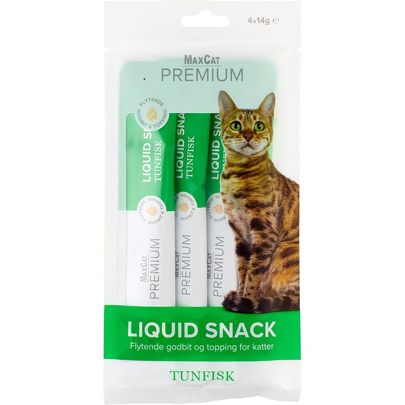 MaxCat Kattesnacks 4x14 g Tunfisk Flytende MaxCat