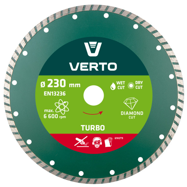 Tarcza diamentowa 230x22.2mm turbo VERTO 61H2T9