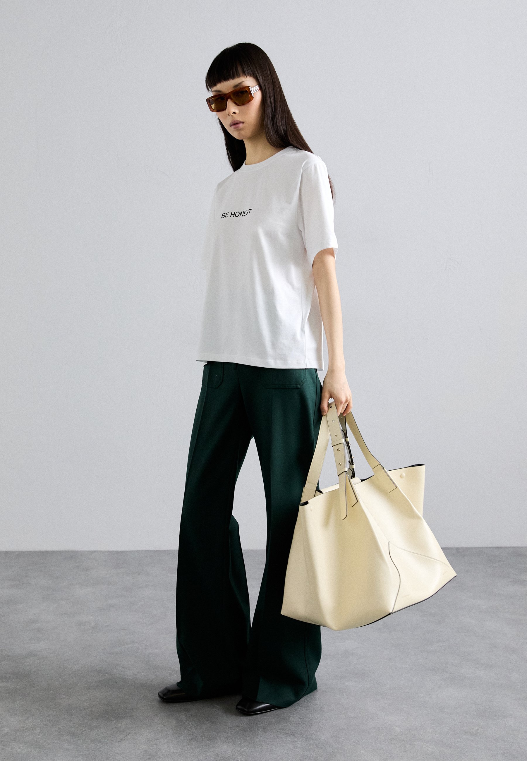 Victoria Beckham SLOGAN T-shirt - T-shirt met print - wit