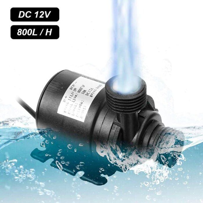 Bomba de agua solar sin escobillas Odipie de 800 l/h y 50 W, ultra silenciosa, con motor SubSN, ideal para decorar fuentes de jardín.