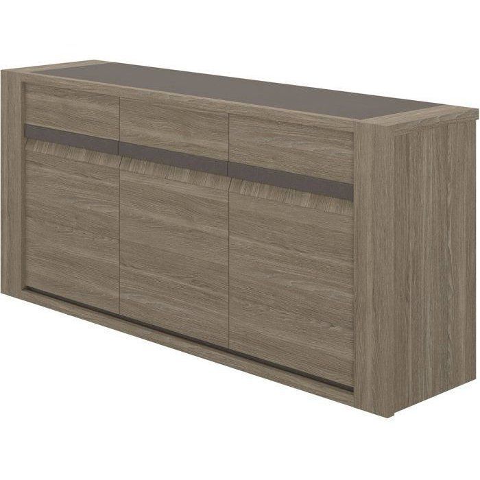 Credenza MARCEAU – Finitura rovere canneto – 3 ante – 190 × 48 × 88 cm – GAMI
