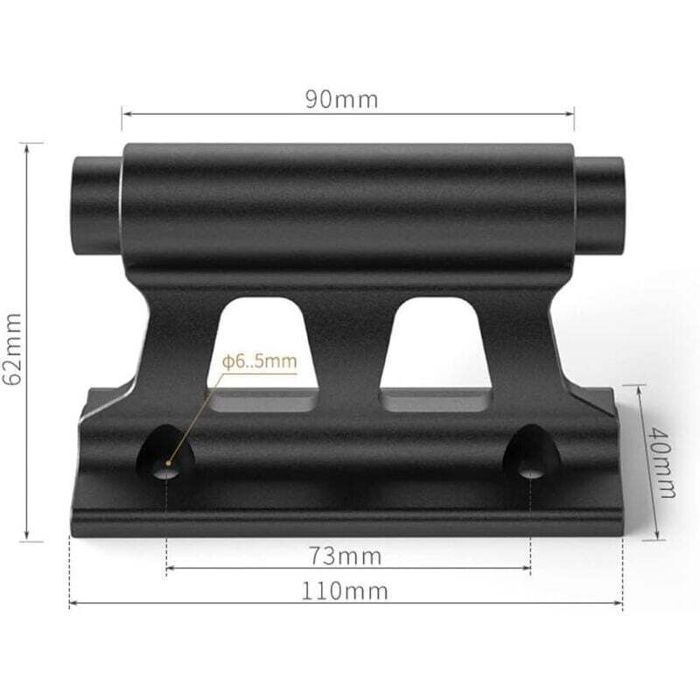 Support de fixation de fourche de vélo - PZCC - Axe traversant à dégagement rapide - Aluminium - 11x6.2x4 cm - 0.55 kg