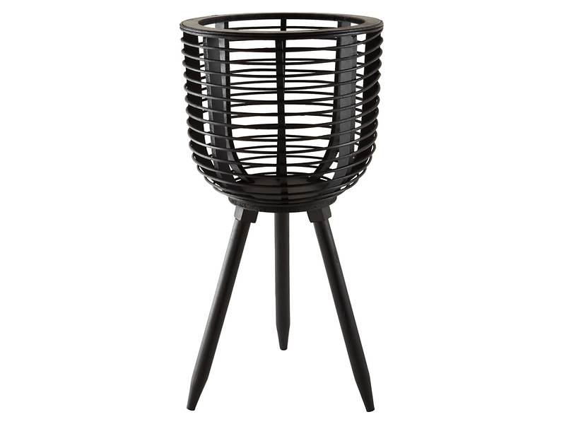 Kwietnik rattanowy Black Zandiara 60 cm czarny