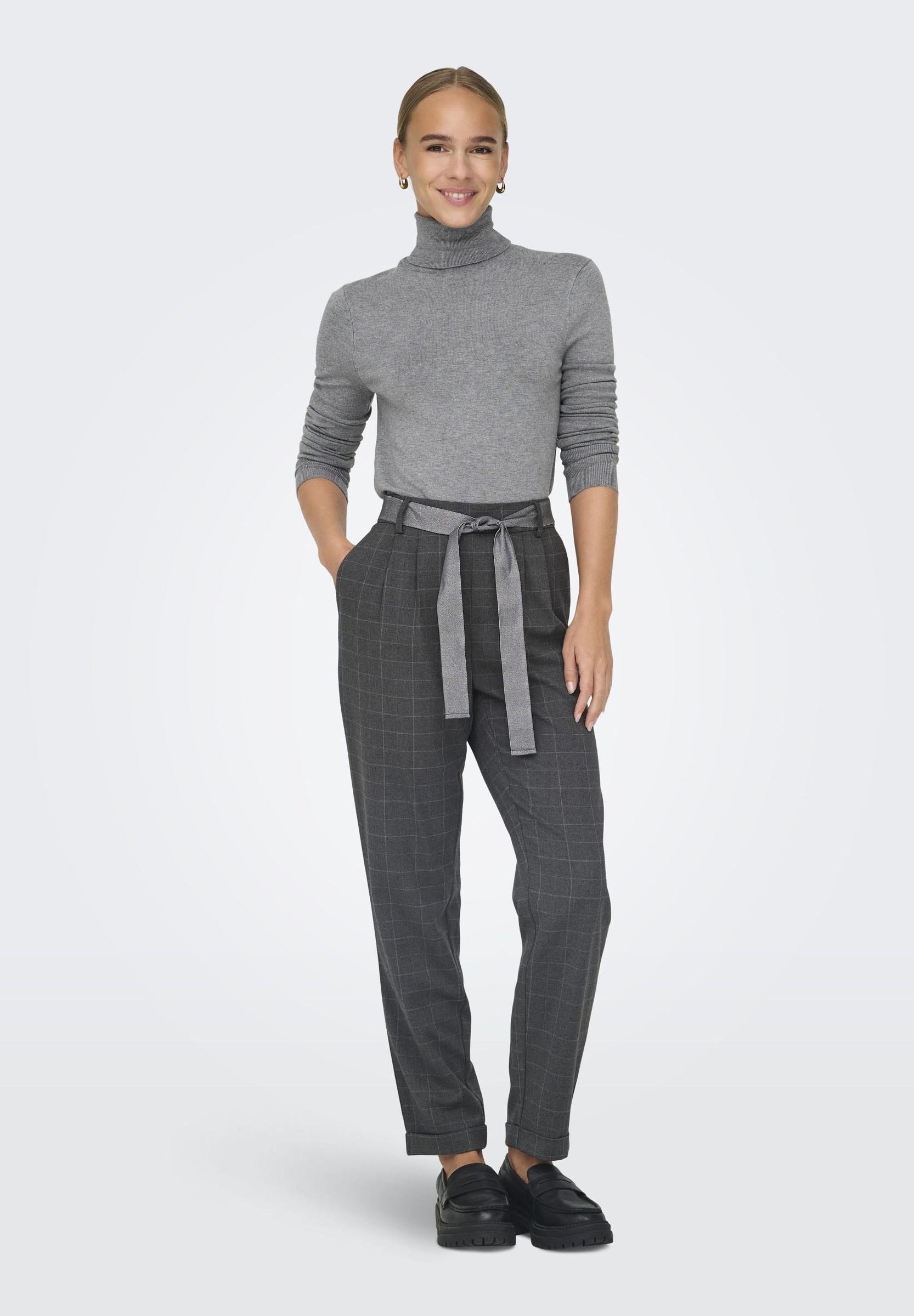 ONLY ONLVENICE ROLLNECK - Sweter - jasnoszary melanż
