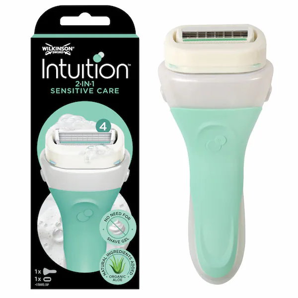 Wilkinson Sword Intuition 2-i-1 Sensitive barberhøvel for kvinner