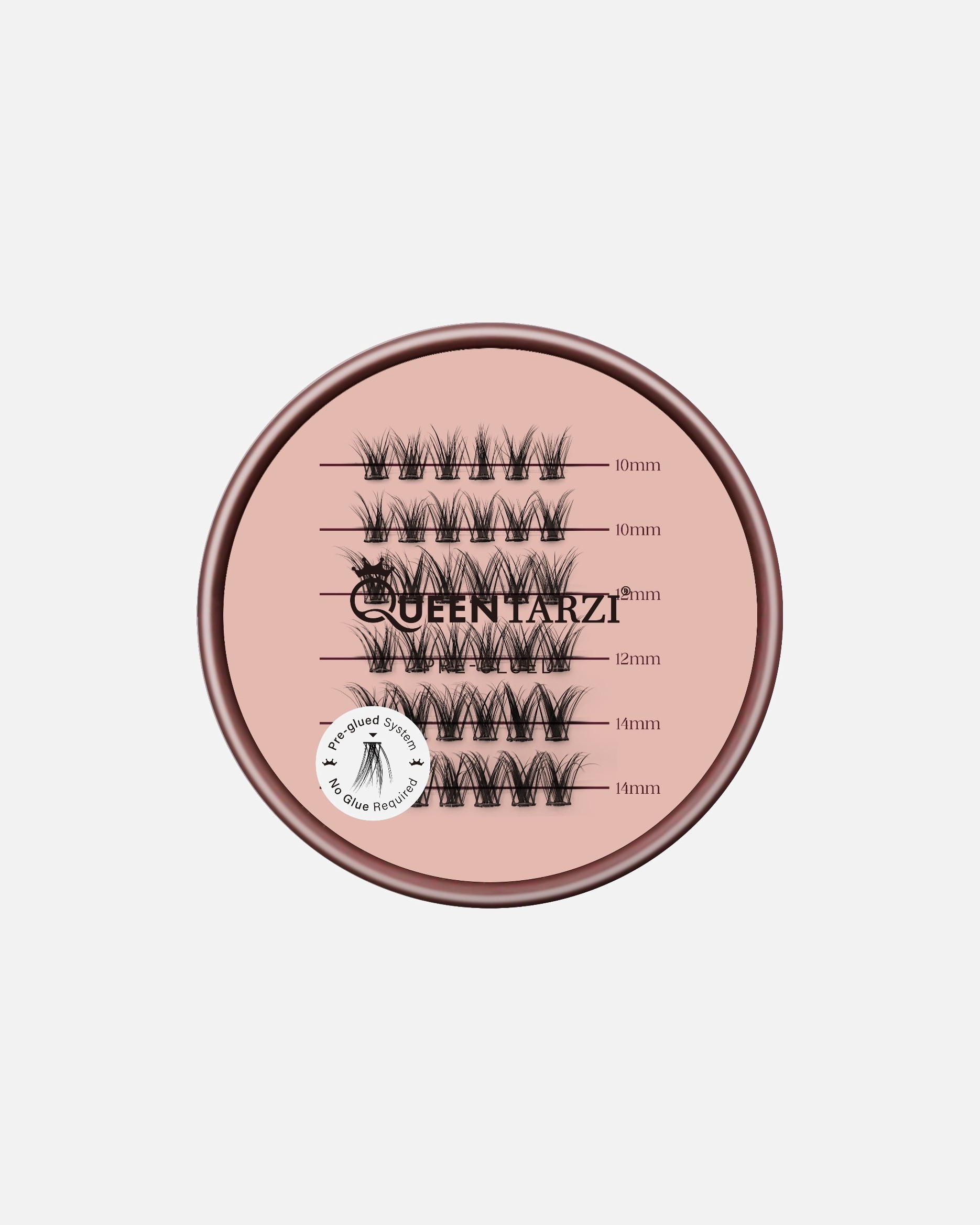 Queen Tarzi Wimpern-Set, 3 št. (vorgeklebt) – 1 št.