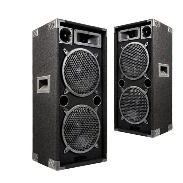 Ibiza Sound 2800W DJ PA System Package - SUB15A Powered Subwoofer + STAR210 Speakers + Speaker & PC Cables
