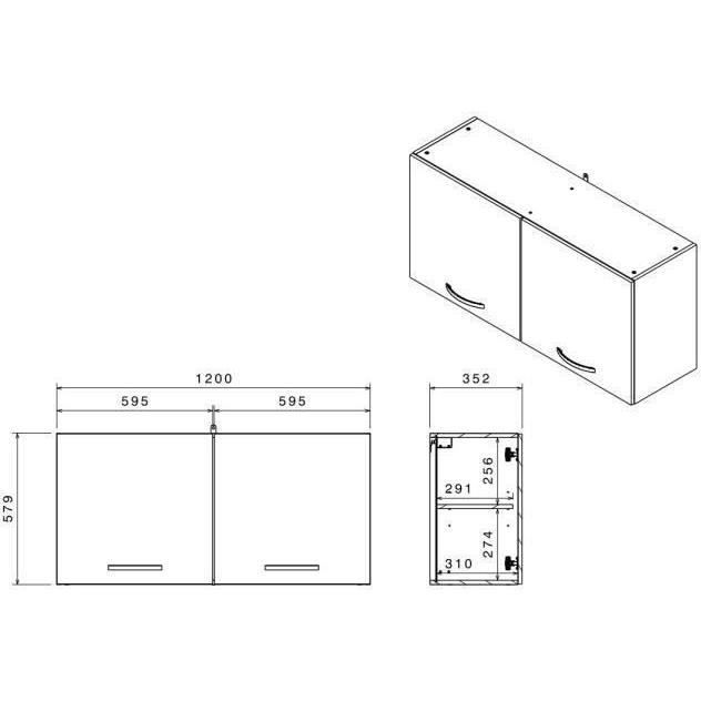 Cuisine complète OSLO - L 180cm - Chêne - Plan de travail inclus