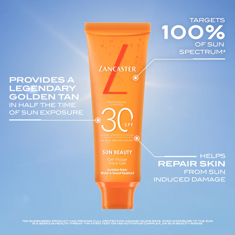 Lancaster Sun Beauty Face Gel mattapintainen kasvogeeli