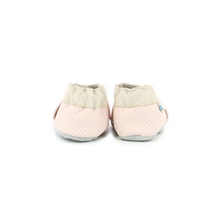 Pantofole da bambina Robeez Rabbit in pelle - Rosa chiaro