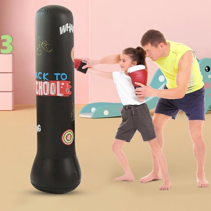 Saco de boxeo infantil de 150 cm, saco de boxeo para niños, saco de boxeo para practicar kárate, taekwondo y MMA.