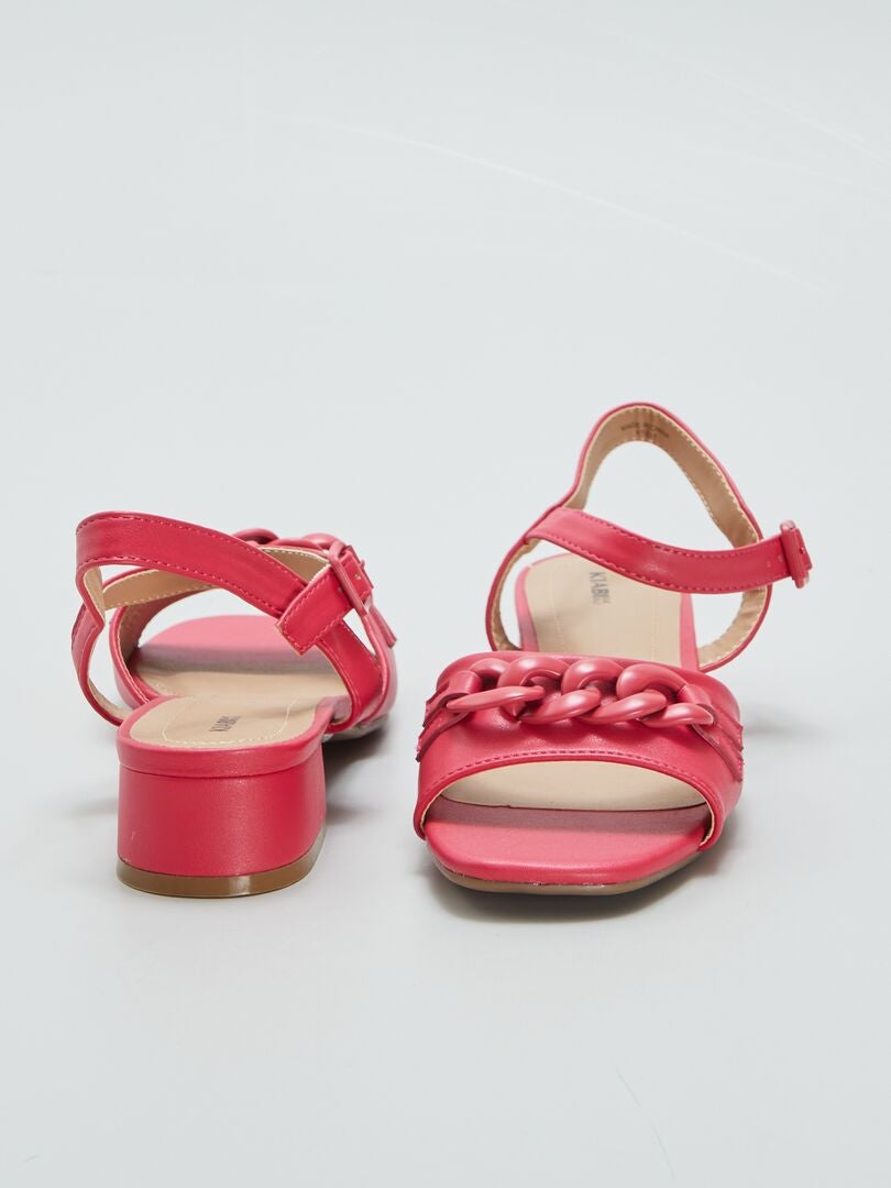 Sandalen met hak - ROOD