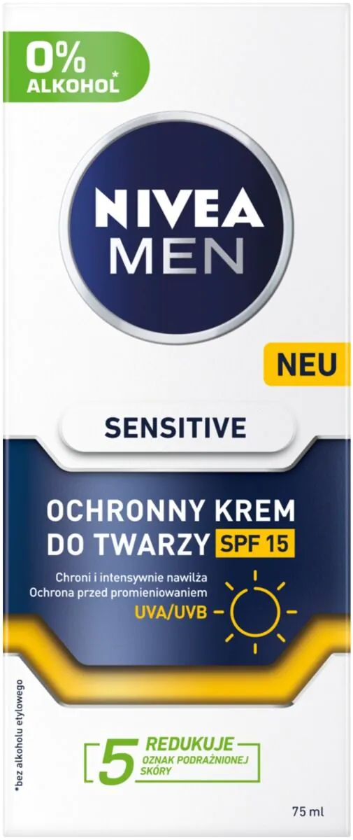 Nivea Men Sensitive Ochronny krem do twarzy SPF15