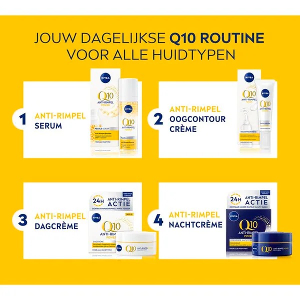 NIVEA Q10 Power naktinis kremas nuo raukšlių<br>50ml - Visiems odos tipams