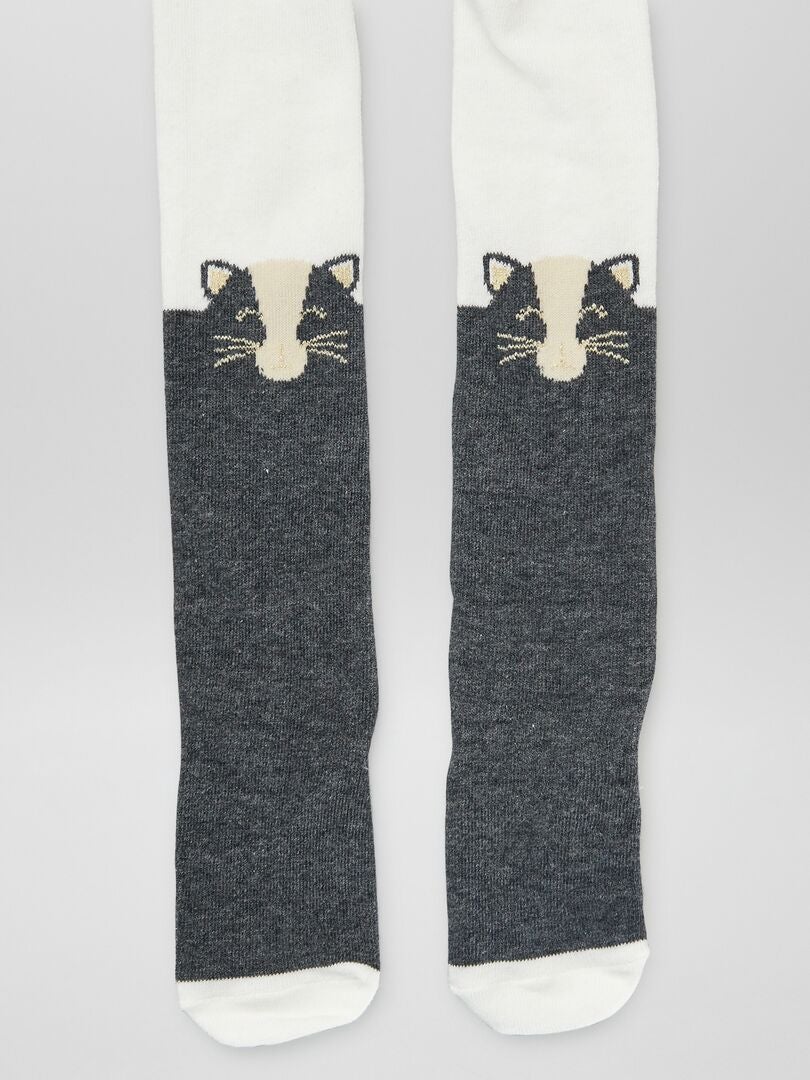 Conjunto de 2 meias-calças quentes - CINZA