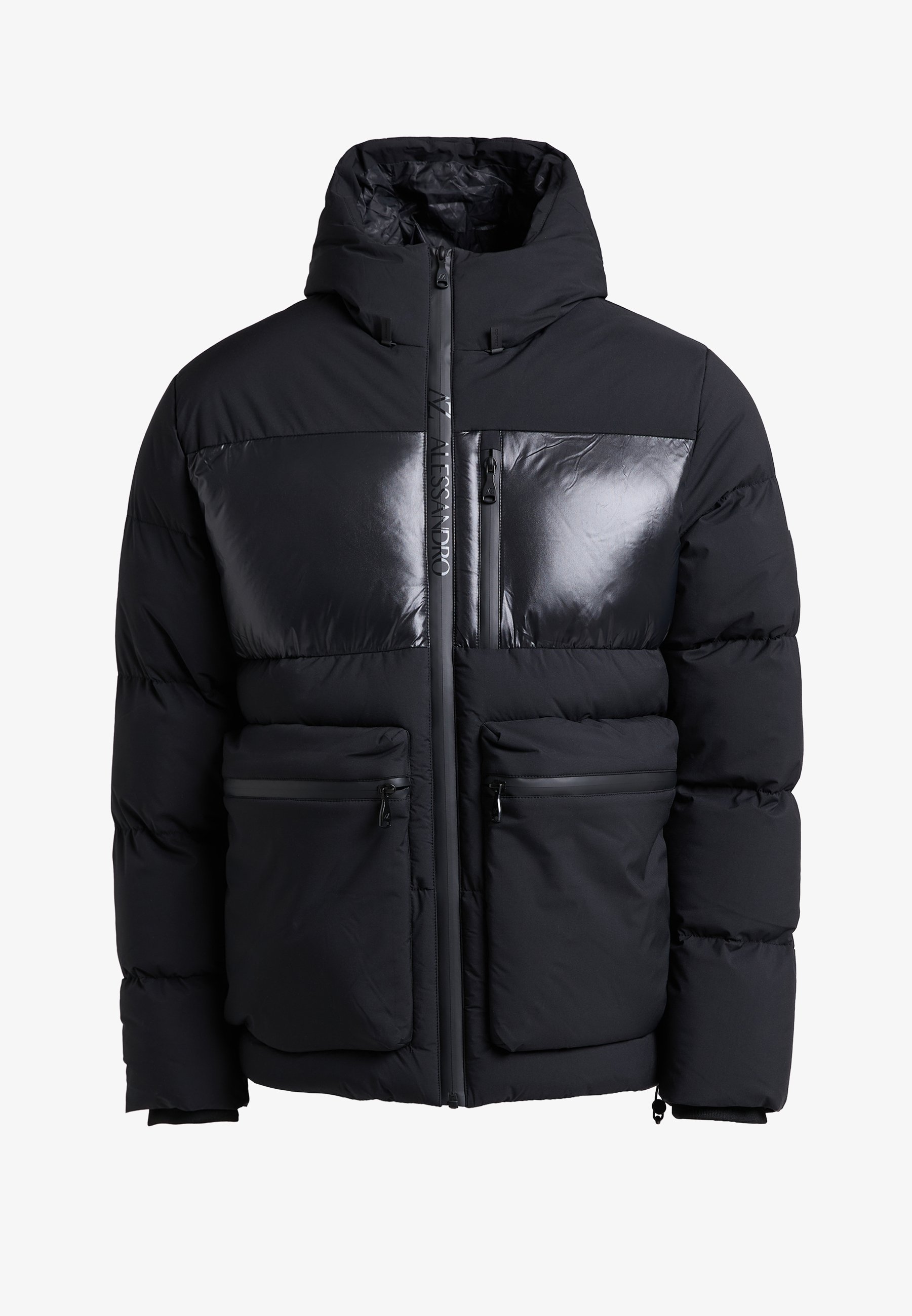 Alessandro Zavetti CARTELLO PUFFER JACKET - Žieminė striukė - skaisčiai juoda