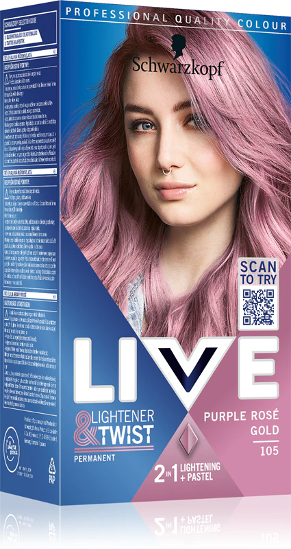 Schwarzkopf LIVE Lightener & Twist é uma tintura permanente para clarear cabelos.