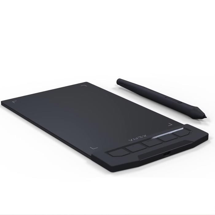 Tablette graphique X1-640: stylet 8192 niv., 5 touches, pad 15,2x9,5 cm, USB, Mac/PC/Android compatible. Peinture, design, animation