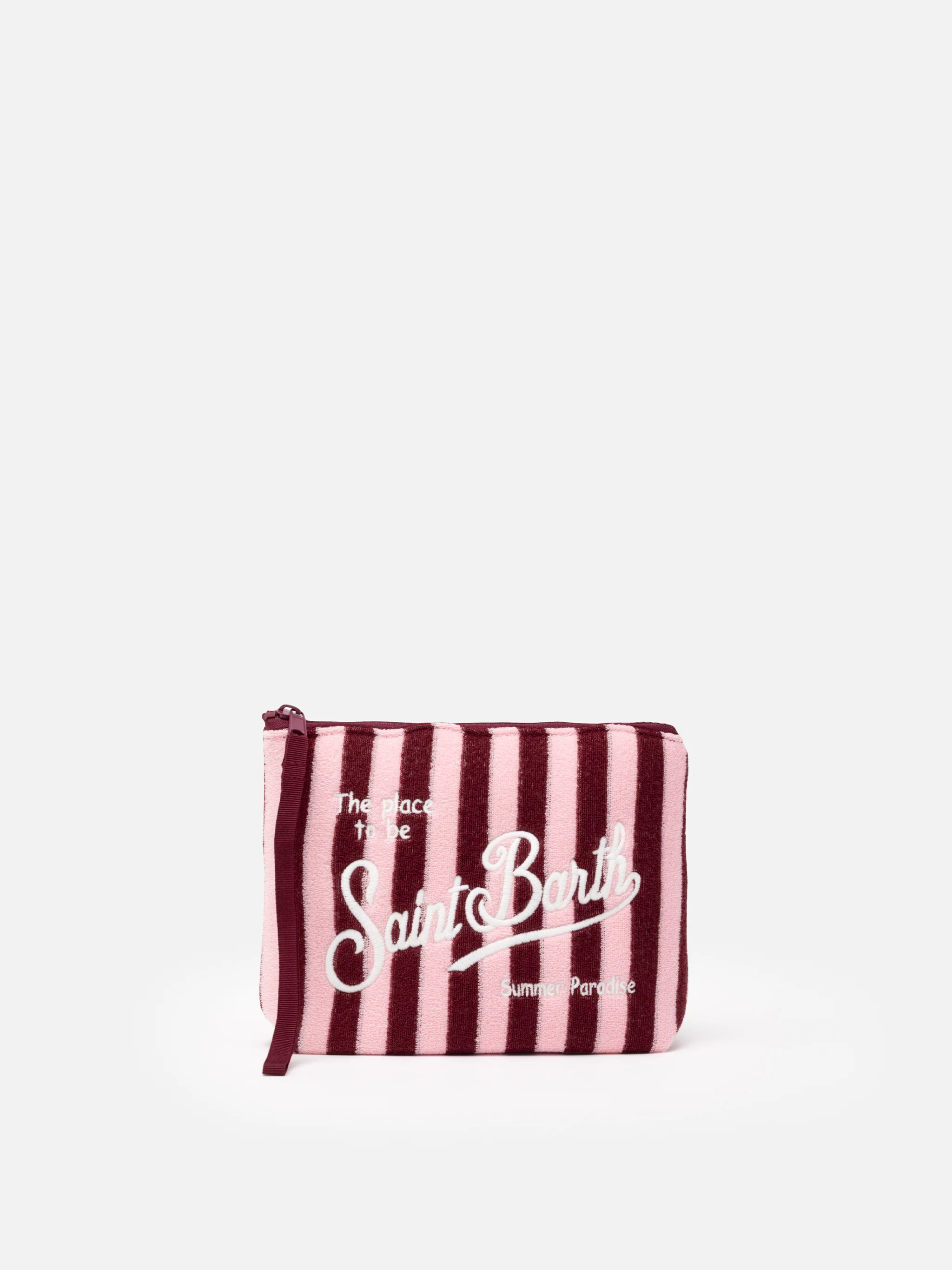 Pochette Aline in spugna con motivo a righe